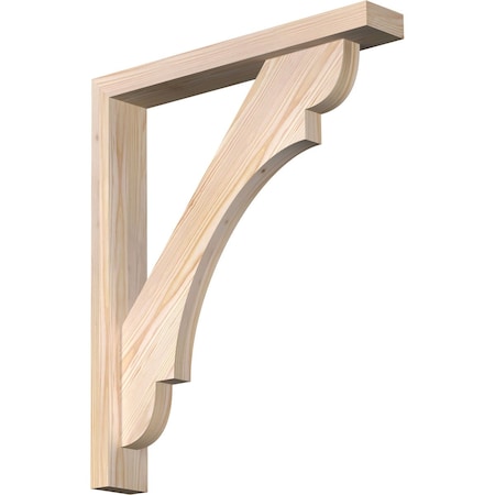 Olympic Block Smooth Bracket W/ Offset Brace, Douglas Fir, 3 1/2W X 22D X 26H